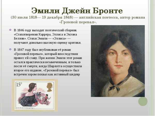 Краткая биография бронте э.