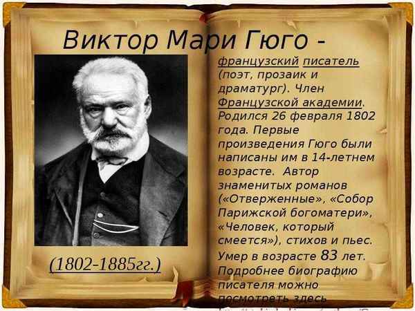Краткая биография гюго