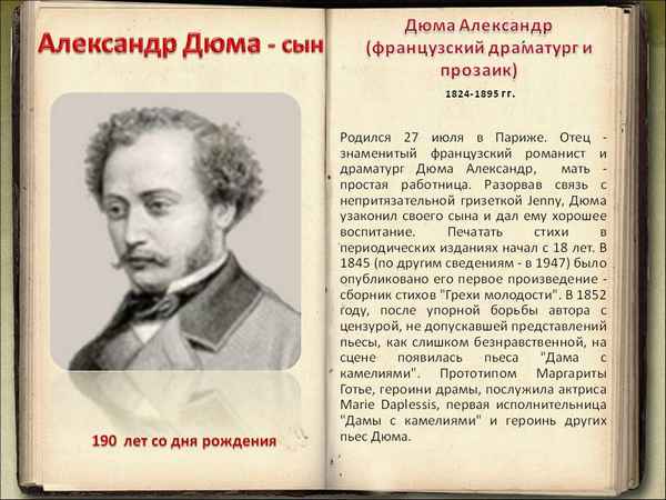 Краткая биография дюма