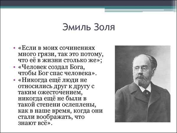 Краткая биография золя