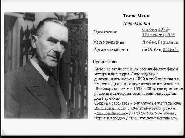 Краткая биография манн л. г.