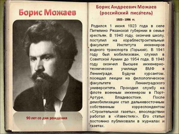 Краткая биография можаев