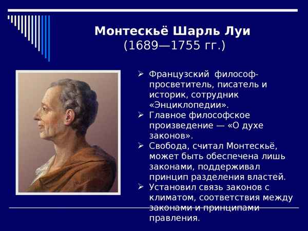 Краткая биография монтескьё
