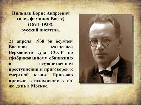 Краткая биография пильняк