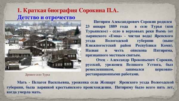 Краткая биография села