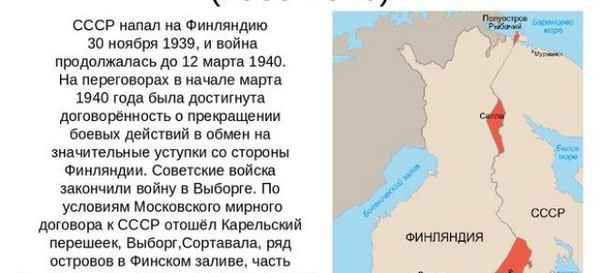 Аннексии и война ссср с финляндией