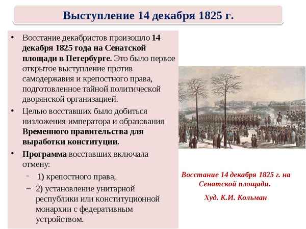 Декабристы: 14 декабря 1825 г.