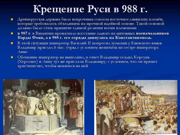 Зарождение русской государственности и крещение руси