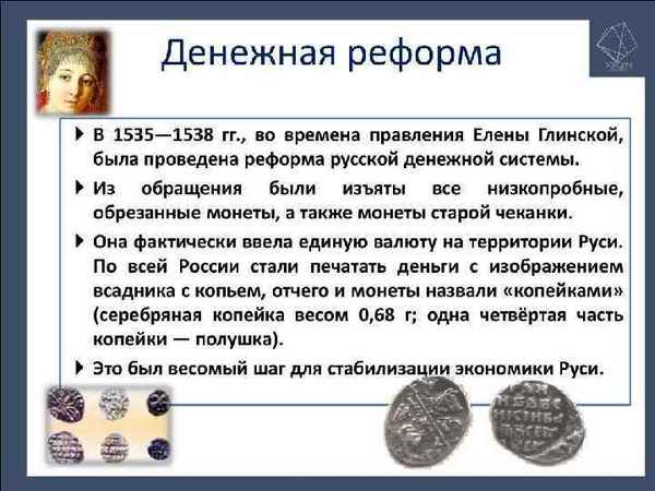 История денежных реформ русского государства